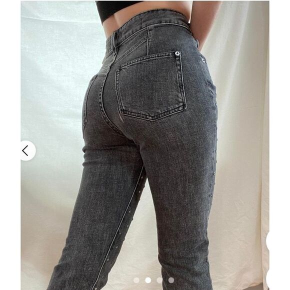 🚨Final Sale Anthropologie Pilcro Studd Ultra High Rise Straight Leg Jeans 27 P - Picture 4 of 12